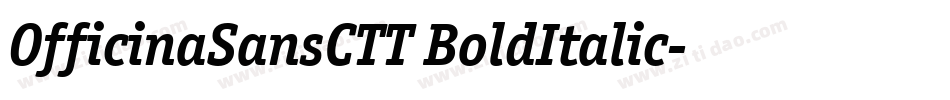 OfficinaSansCTT BoldItalic字体转换